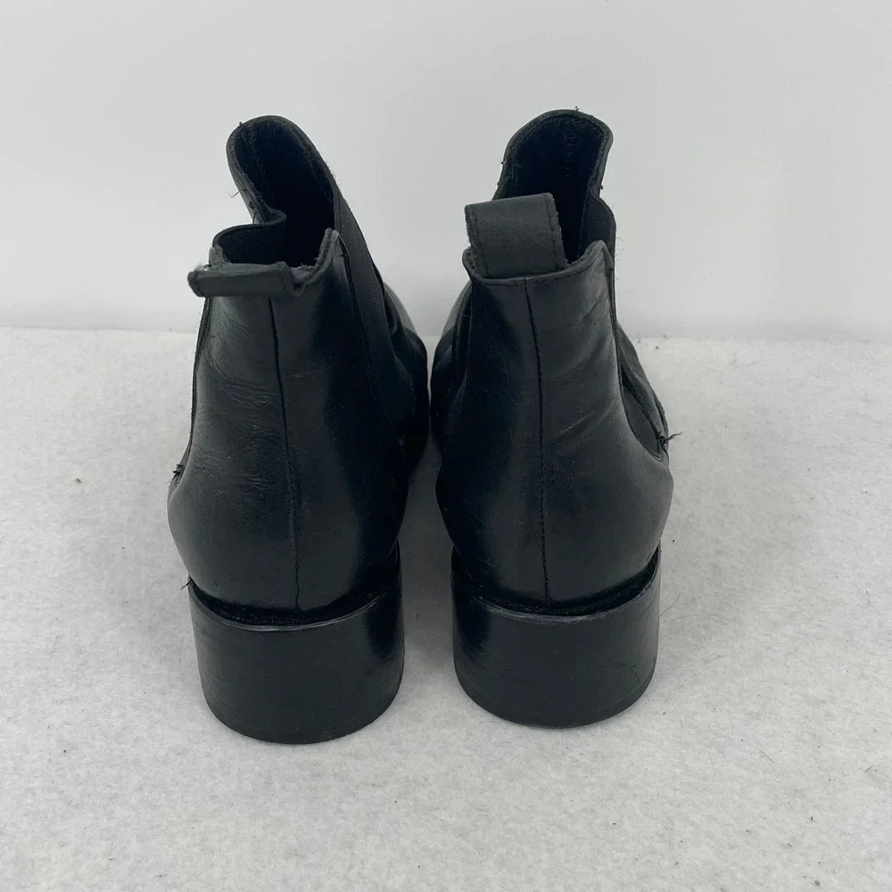 DW Goodyear Black Leather Chelsea Boots Welt Vero Cuoio Women Size 8 - Picture 4 of 10